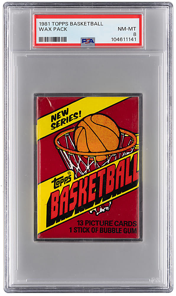 1981-1982 Topps Basketball Unopened Wax Pack PSA NM-MT 8
