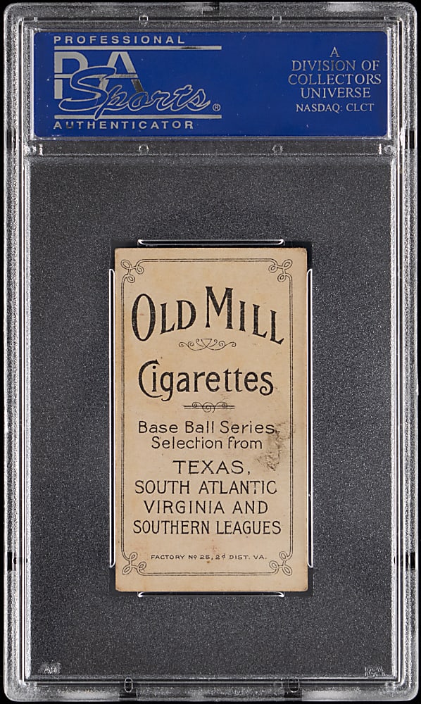 1909-1911 T206 White Border Ed Reagan Southern Leaguer PSA VG-EX 4 - Old Mill Back