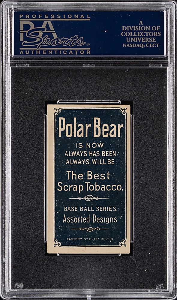 1909-1911 T206 White Border Johnny Evers with Bat, Chicago Shirt PSA VG+ 3.5 - Polar Bear Back
