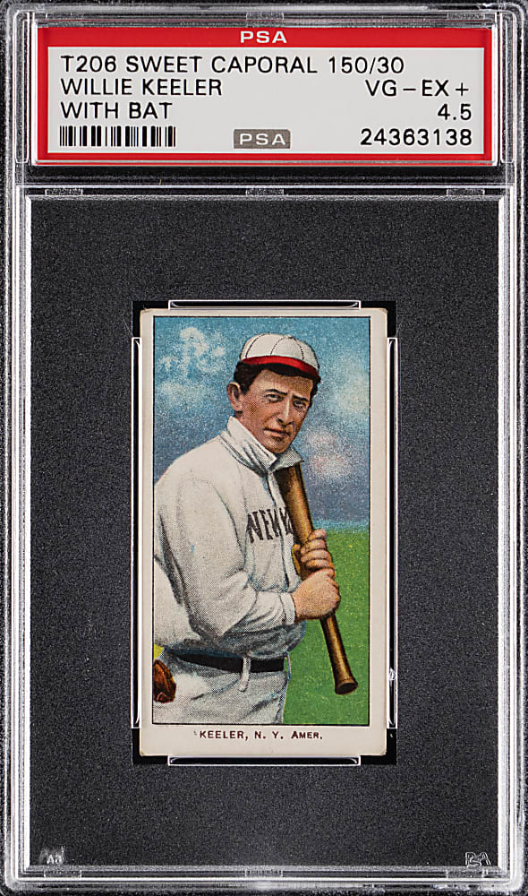 1909-1911 T206 White Border Willie Keeler with Bat PSA VG-EX+ 4.5