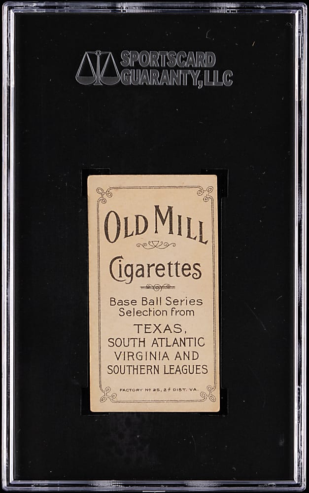 1909-1911 T206 White Border Harry Lentz (Sentz) Southern Leaguer SGC VG 3 - Old Mill Back