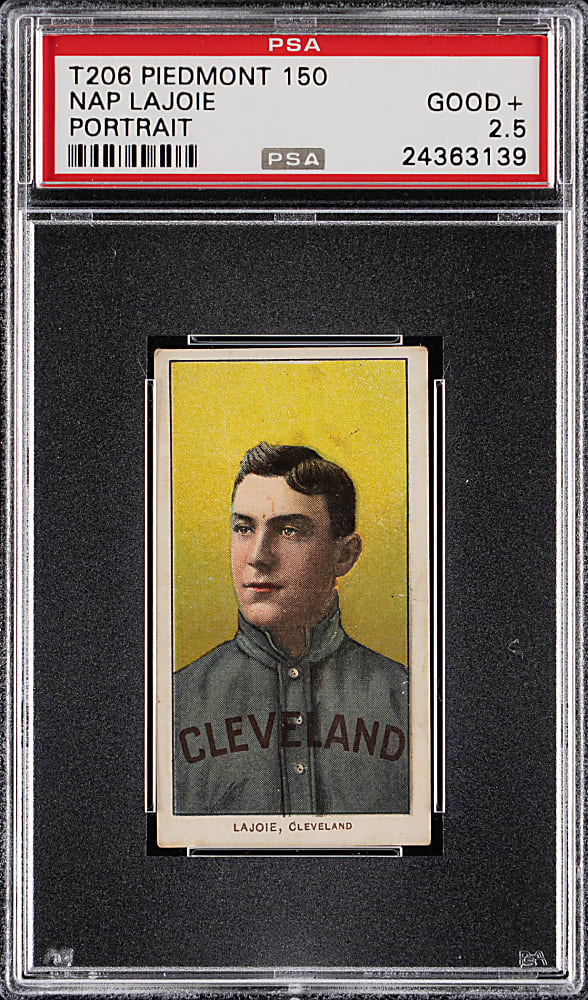 1909-1911 T206 White Border Nap Lajoie Portrait PSA GOOD+ 2.5