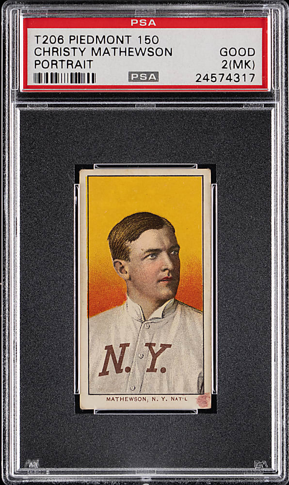 1909-1911 T206 White Border Christy Mathewson Portrait PSA GOOD 2 (mk)