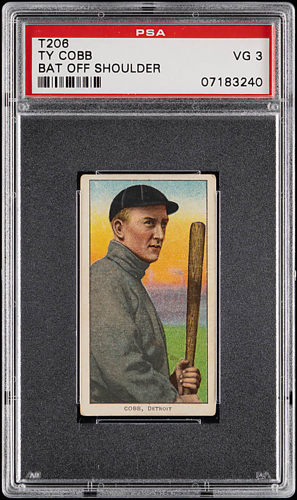 1909-1911 T206 White Border Ty Cobb Bat Off Shoulder PSA VG 3