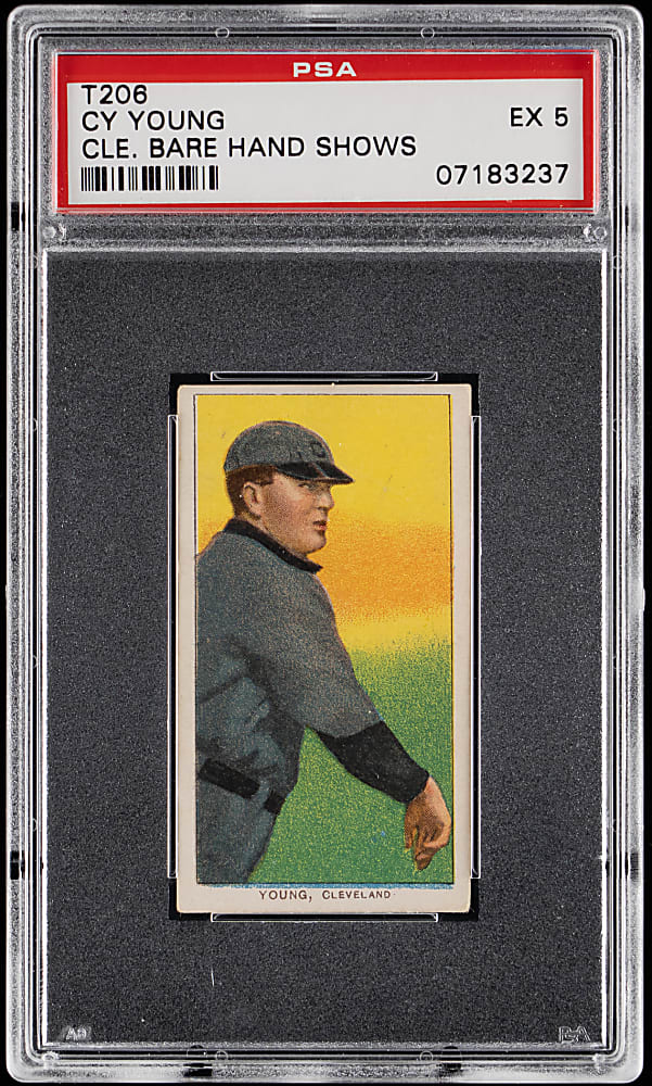 1909-1911 T206 White Border Cy Young Bare Hand Shows PSA EX 5