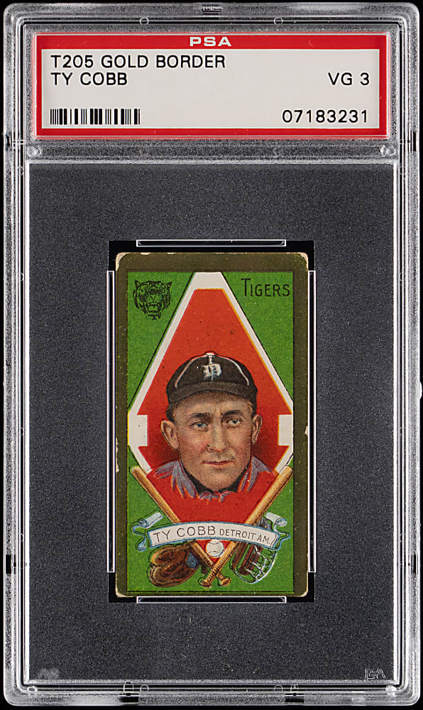 1911 T205 Gold Border Ty Cobb PSA VG 3