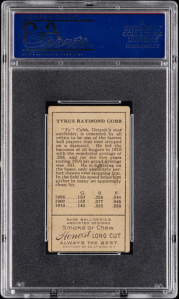 1911 T205 Gold Border Ty Cobb PSA VG 3