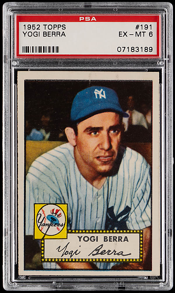 1952 Topps #191 Yogi Berra PSA EX-MT 6