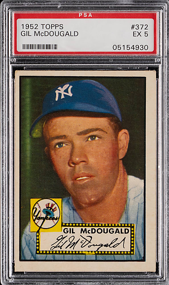 1952 Topps #372 Gil McDougald Rookie High Number PSA EX 5