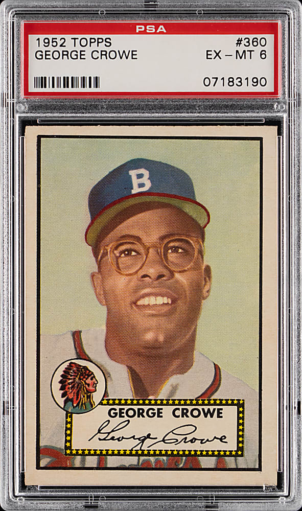 1952 Topps #360 George Crowe High Number PSA EX-MT 6