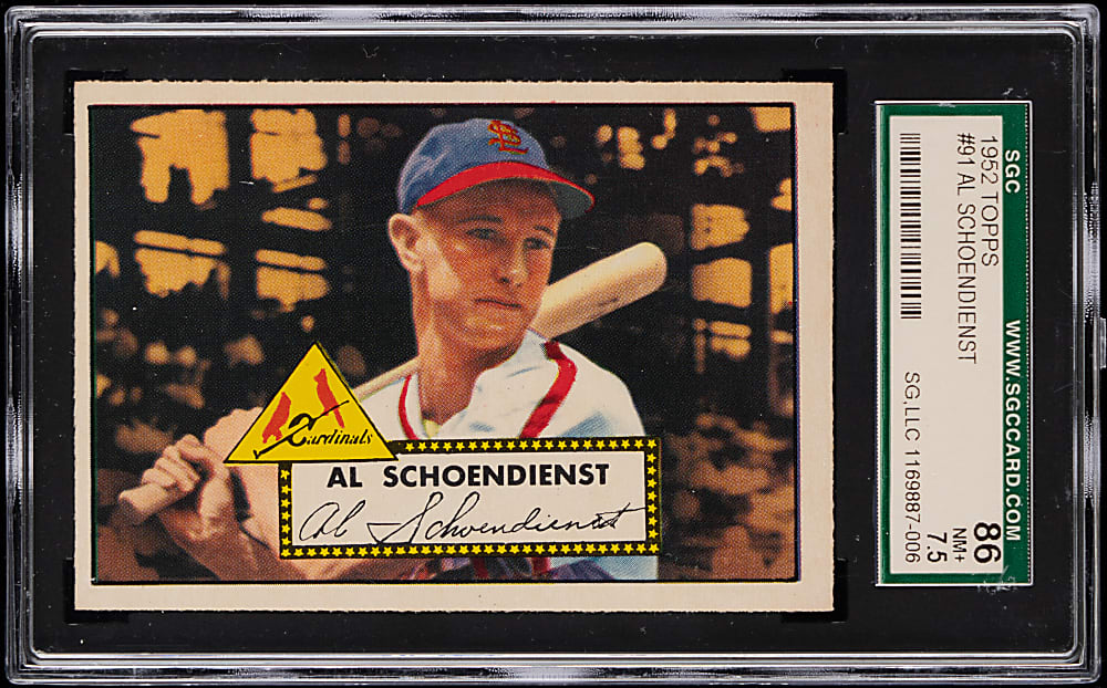 1952 Topps #91 Red Schoendienst SGC NM+ 7.5