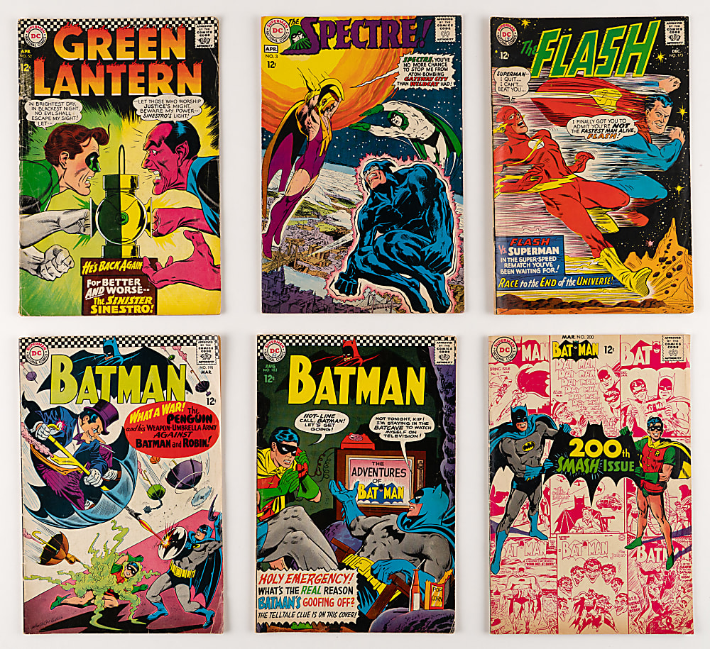 1960s DC Super-Hero 12-Cent Comic books (40) with Batman #200 & Spectre #3