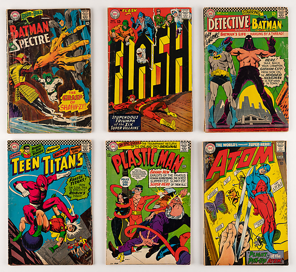 1960s DC Super-Hero 12-Cent Comic books (40) with Batman #200 & Spectre #3