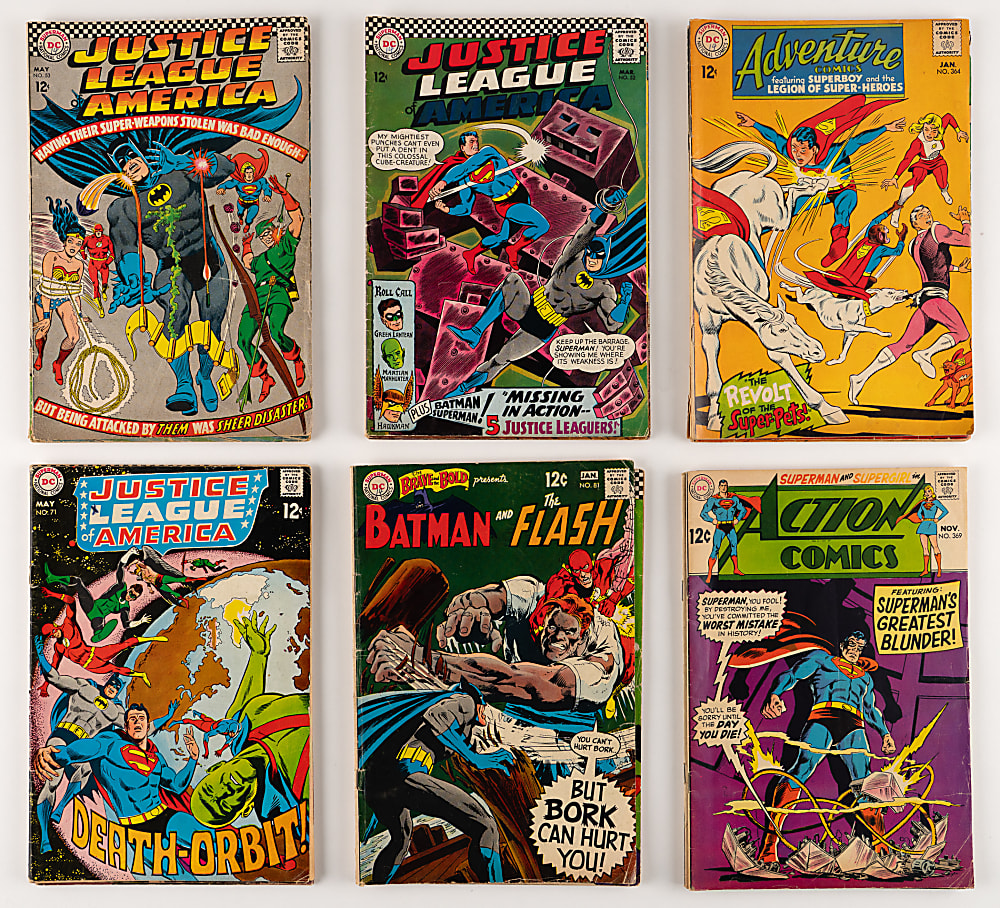 1960s DC Super-Hero 12-Cent Comic books (40) with Batman #200 & Spectre #3