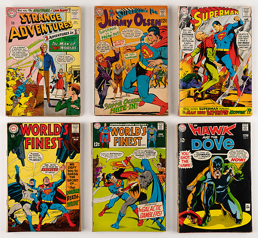 1960s DC Super-Hero 12-Cent Comic books (40) with Batman #200 & Spectre #3