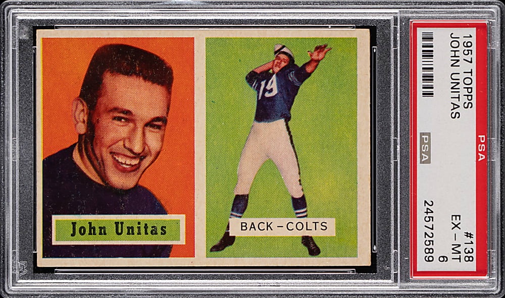 1957 Topps Football #138 Johnny Unitas Rookie PSA EX-MT 6