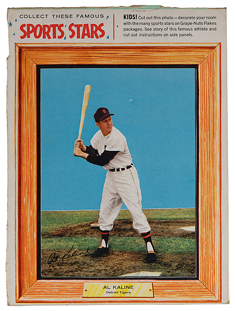 1960 Post Cereal Al Kaline Hand Cut Box