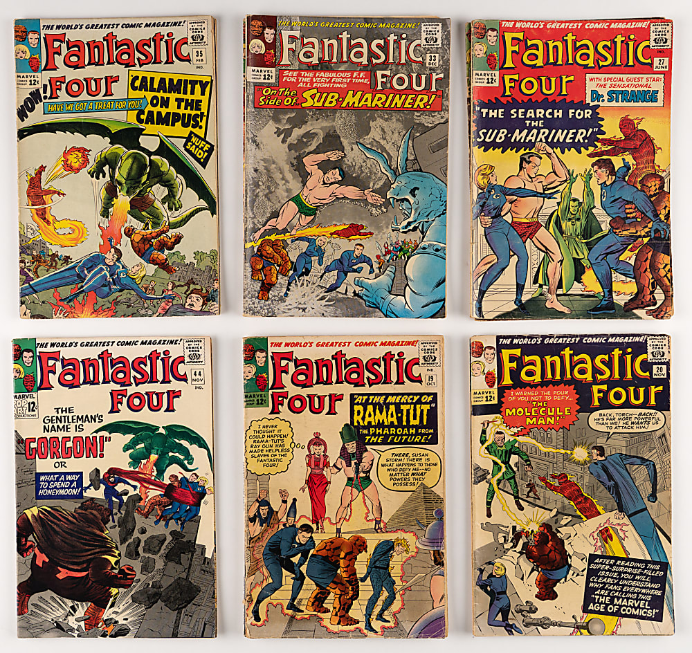 1963-1966 Marvel Comics Fantastic Four Early Issues (27) with #45 First Inhumans, #50 Silver Surfer Battles Galactus & Annual #2 Dr. Doom Origin