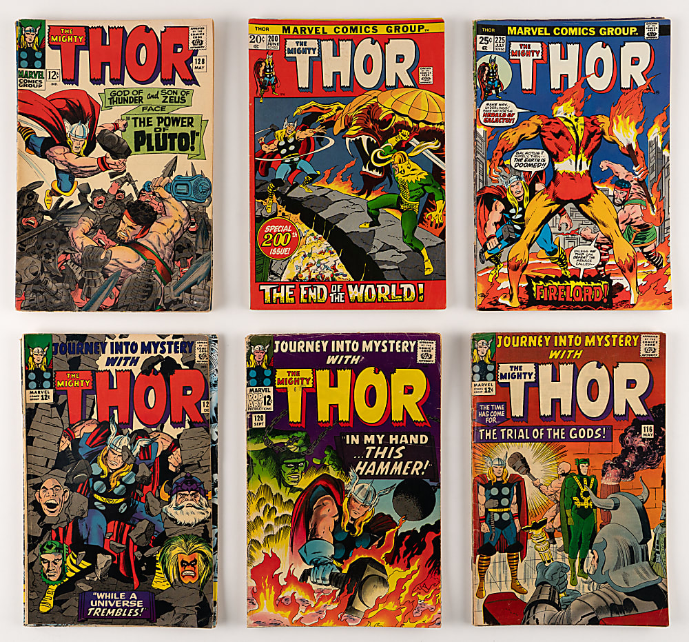 1965-1975 Marvel Comics Journey Into Mystery/Thor Collection (52) with JIM #112 First Thor Versus Hulk & Thor #165 First Warlock/Him