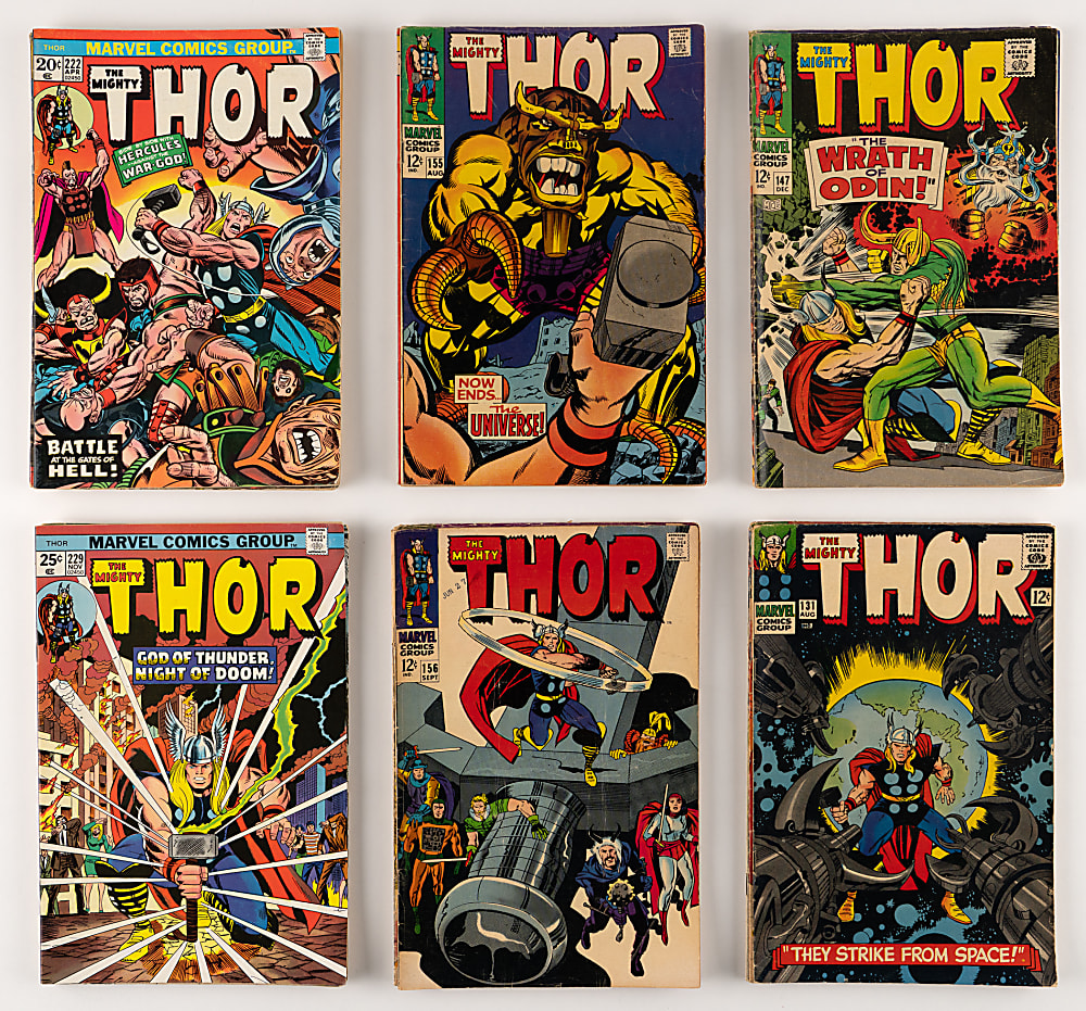 1965-1975 Marvel Comics Journey Into Mystery/Thor Collection (52) with JIM #112 First Thor Versus Hulk & Thor #165 First Warlock/Him