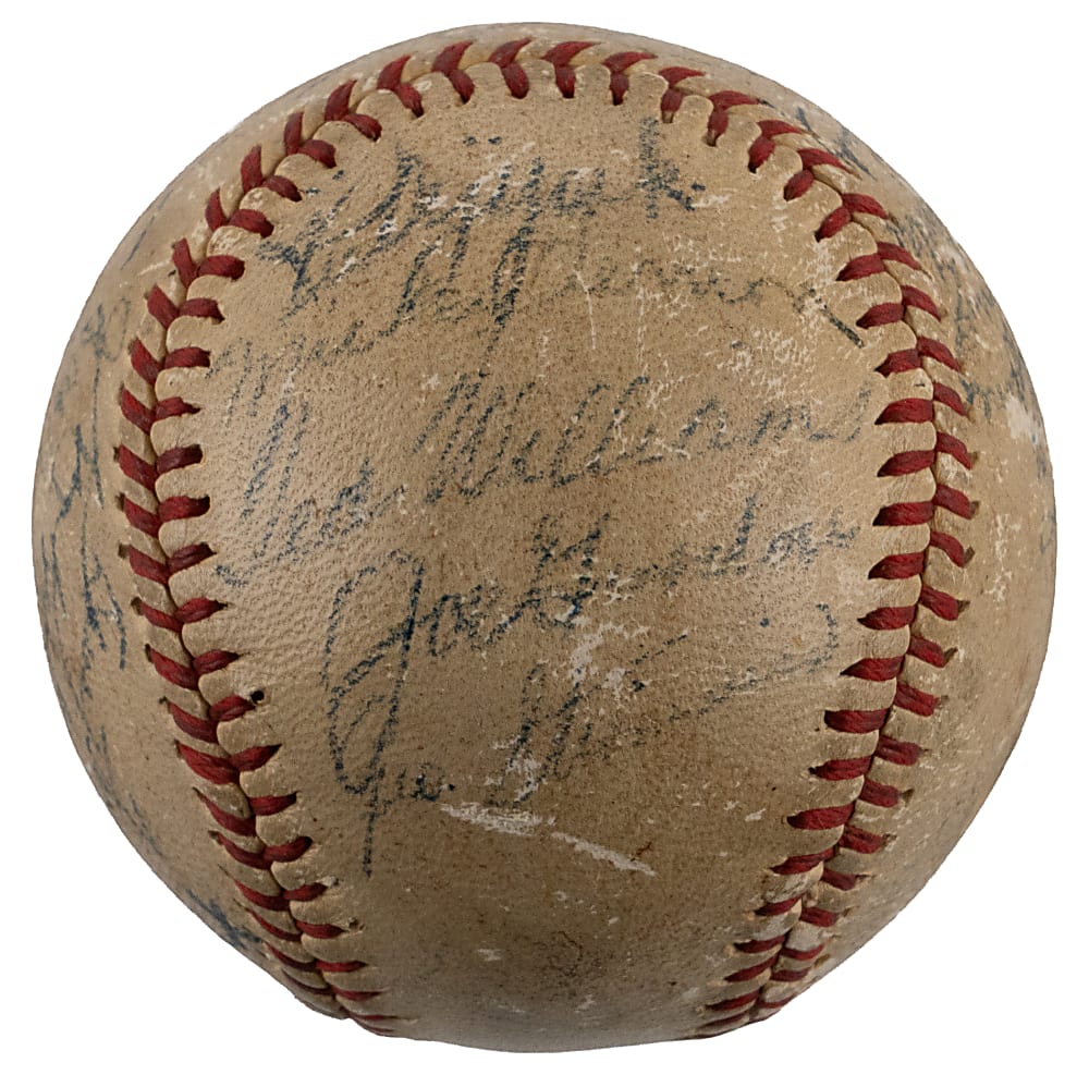 1946 American League All-Stars Team-Signed OAL/Harridge Reunion Baseball with (24) Including Ted Williams & Bob Feller