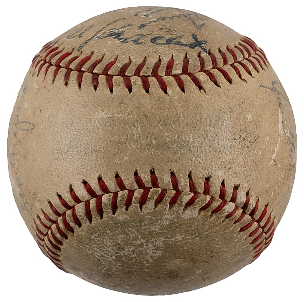 1946 American League All-Stars Team-Signed OAL/Harridge Reunion Baseball with (24) Including Ted Williams & Bob Feller