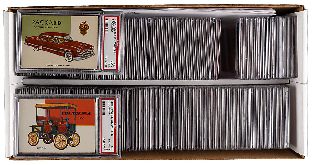1954-1955 Topps World on Wheels PSA Graded Complete Set (180/180) with Complete High Number Set - #3 PSA Set Registry (8.39 GPA) with (8.35 High Number GPA) Including (6) Red Backs!
