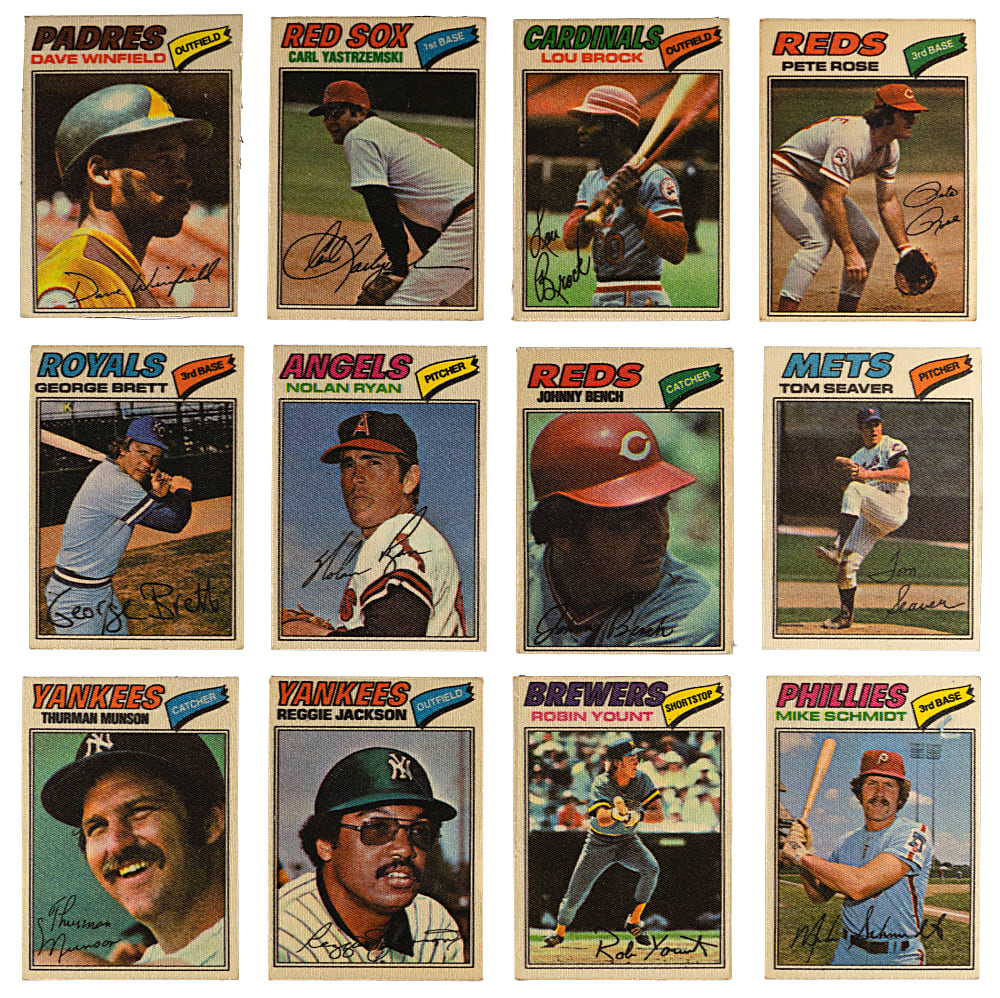 1977 Topps Cloth Stickers Complete Set (55)
