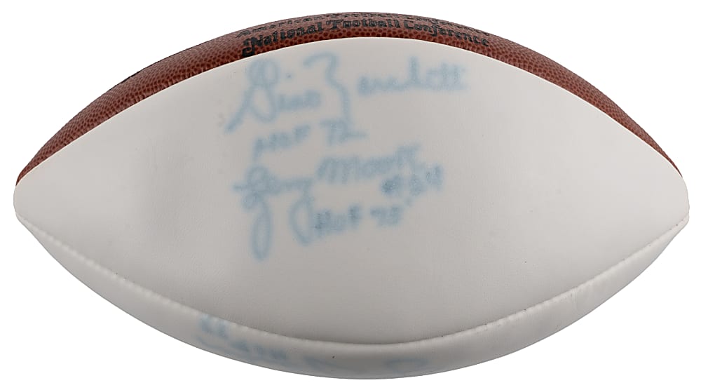 Baltimore Colts Hall of Famers Multi-Signed Football with (6) Autographs Plus Full JSA LOA - Presents as Single Signed Unitas with HOF Inscriptions