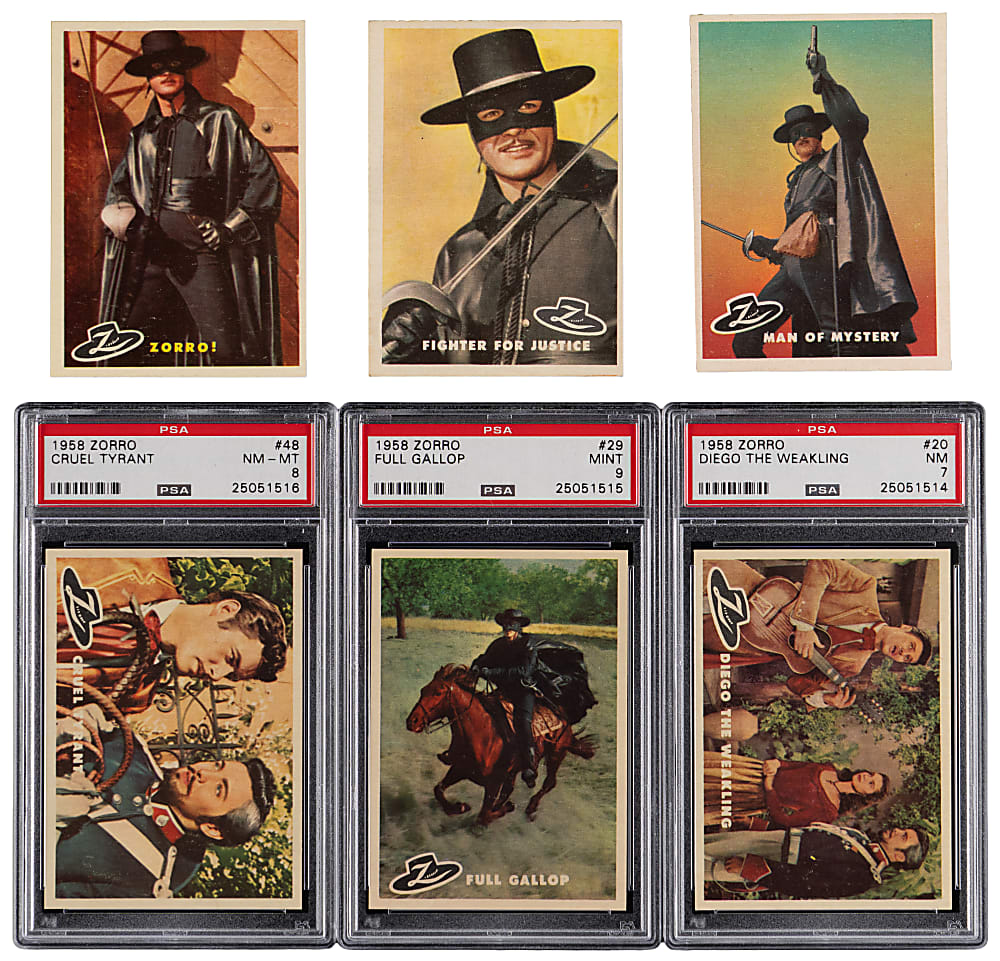1958 Topps Zorro Complete Set (88) with (3) PSA Graded Including #29 PSA MINT 9 (Population 3, None Higher) - Clean!