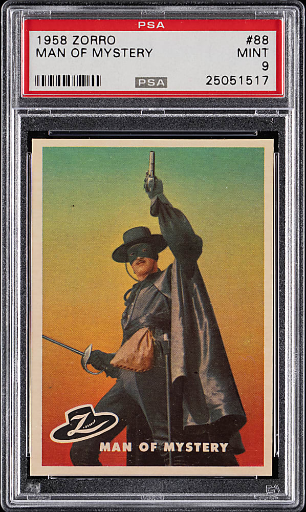 1958 Topps Zorro #88 Man of Mystery PSA MINT 9 (Population 1 with None Higher)