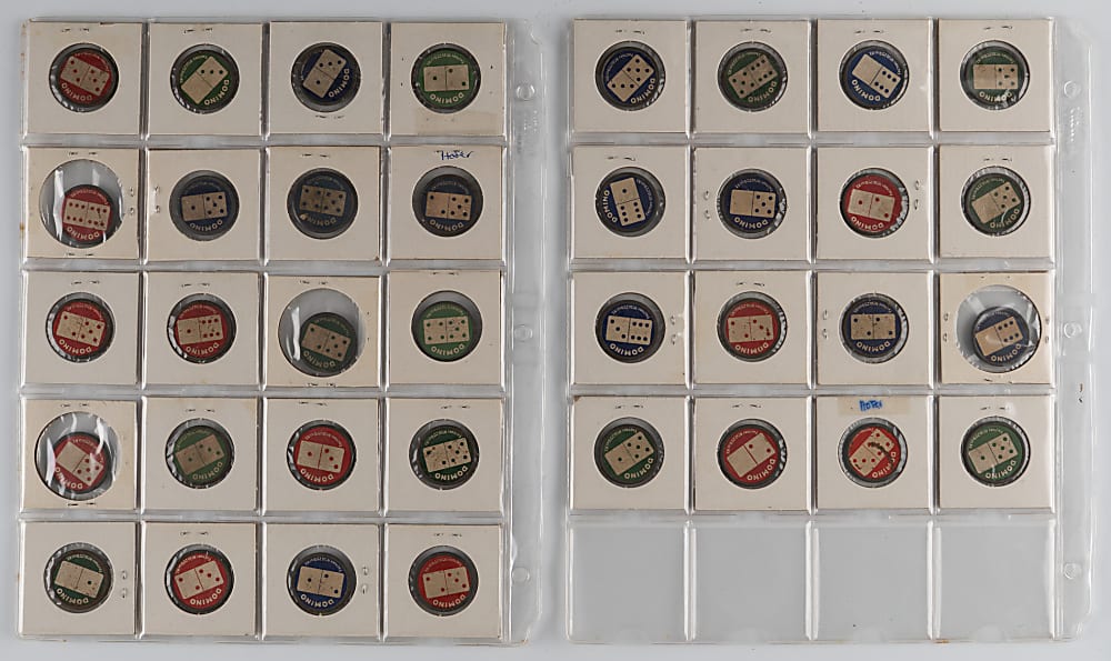 1909-1912 PX7 Sweet Caporal Domino Discs Collection (68) with (17) Hall of Famers Including Baker, Lajoie & Mathewson