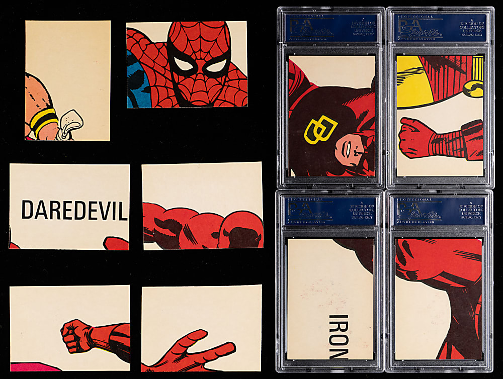 1966 Donruss Marvel Super Heroes Near Complete Set (65/66) with (4) PSA NM-MT 8 Including (3) Spider-Man
