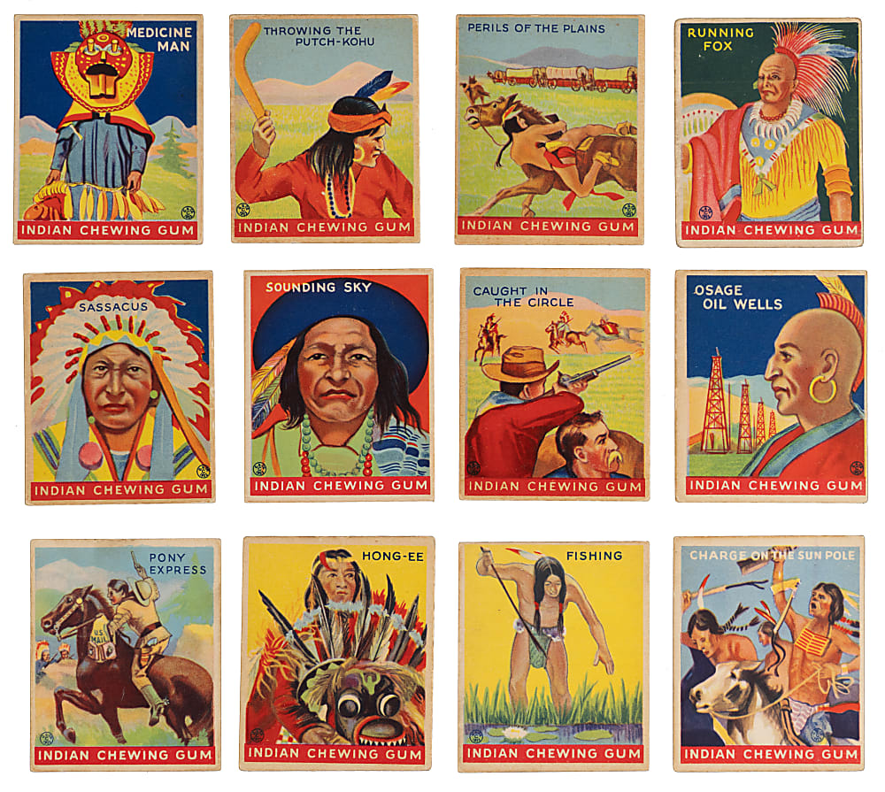 1933 R73 Goudey Indian Gum Starter Set (81) with High Numbers, Keys & (4) Blue Variations