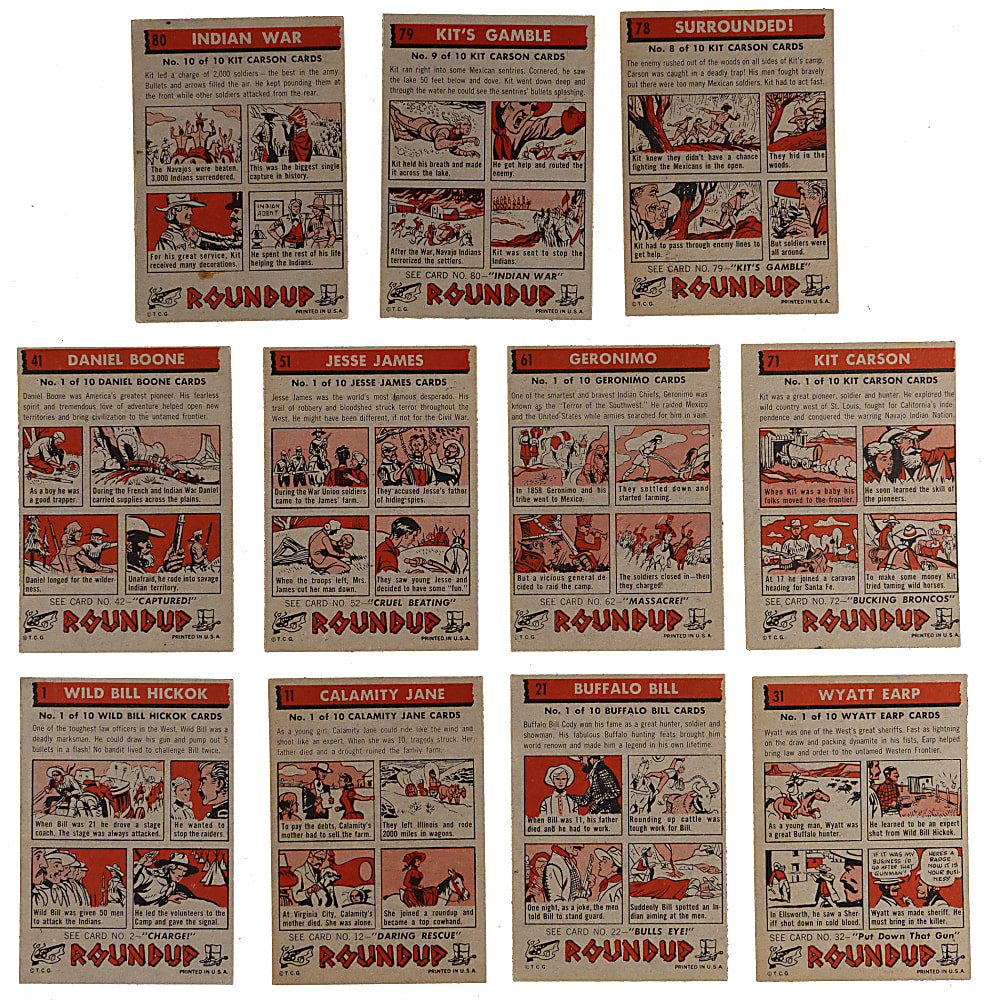 1956 Topps Round-Up Complete Set (80)