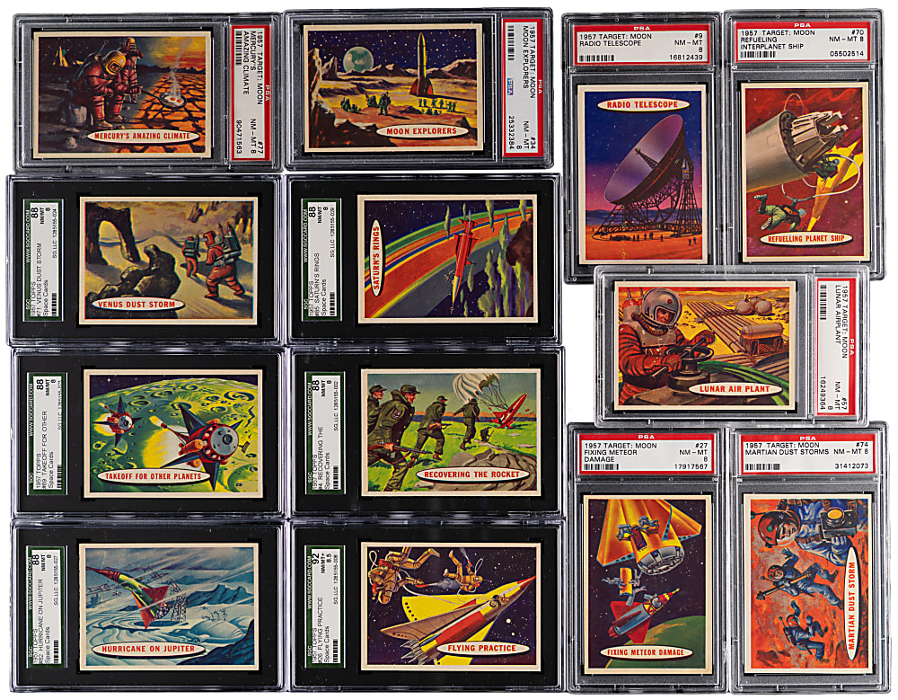 1957 Topps Space/Target: Moon Complete Set (88) with (31) PSA/SGC NM 7 Graded or Better
