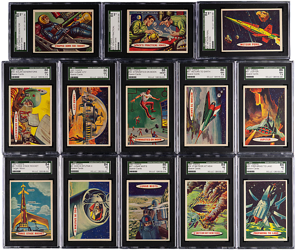 1957 Topps Space/Target: Moon Complete Set (88) with (31) PSA/SGC NM 7 Graded or Better