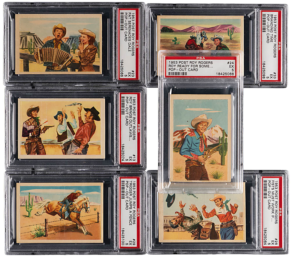 1953 Post Roy Rogers Pop-Out Complete PSA Graded Set (36) - #6 PSA Set Registry