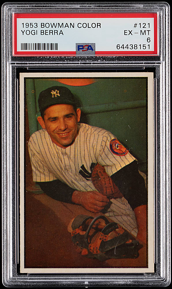 1953 Bowman Color #121 Yogi Berra PSA EX-MT 6