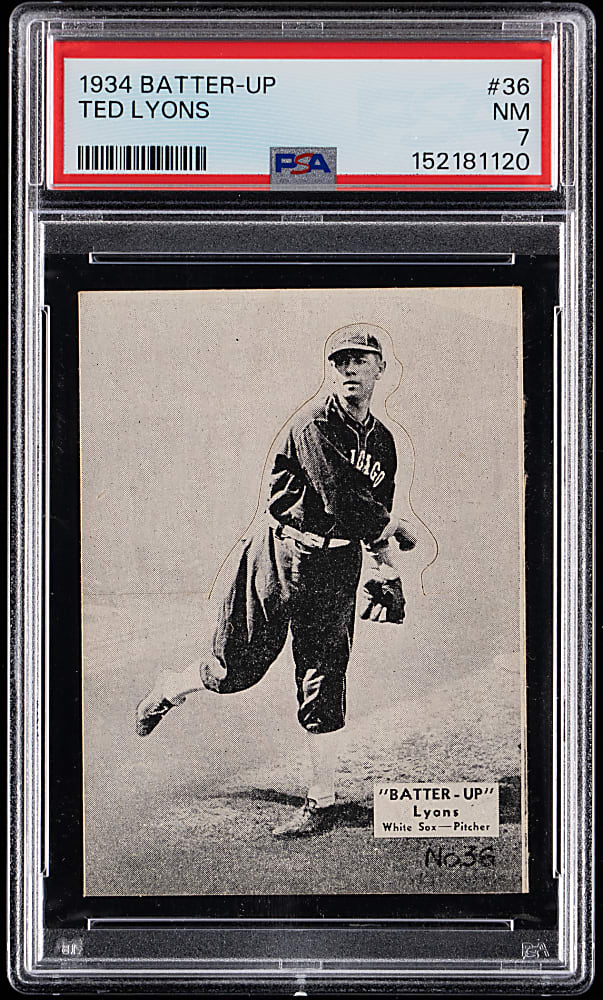 1934 Batter-Up #36 Ted Lyons PSA NM 7