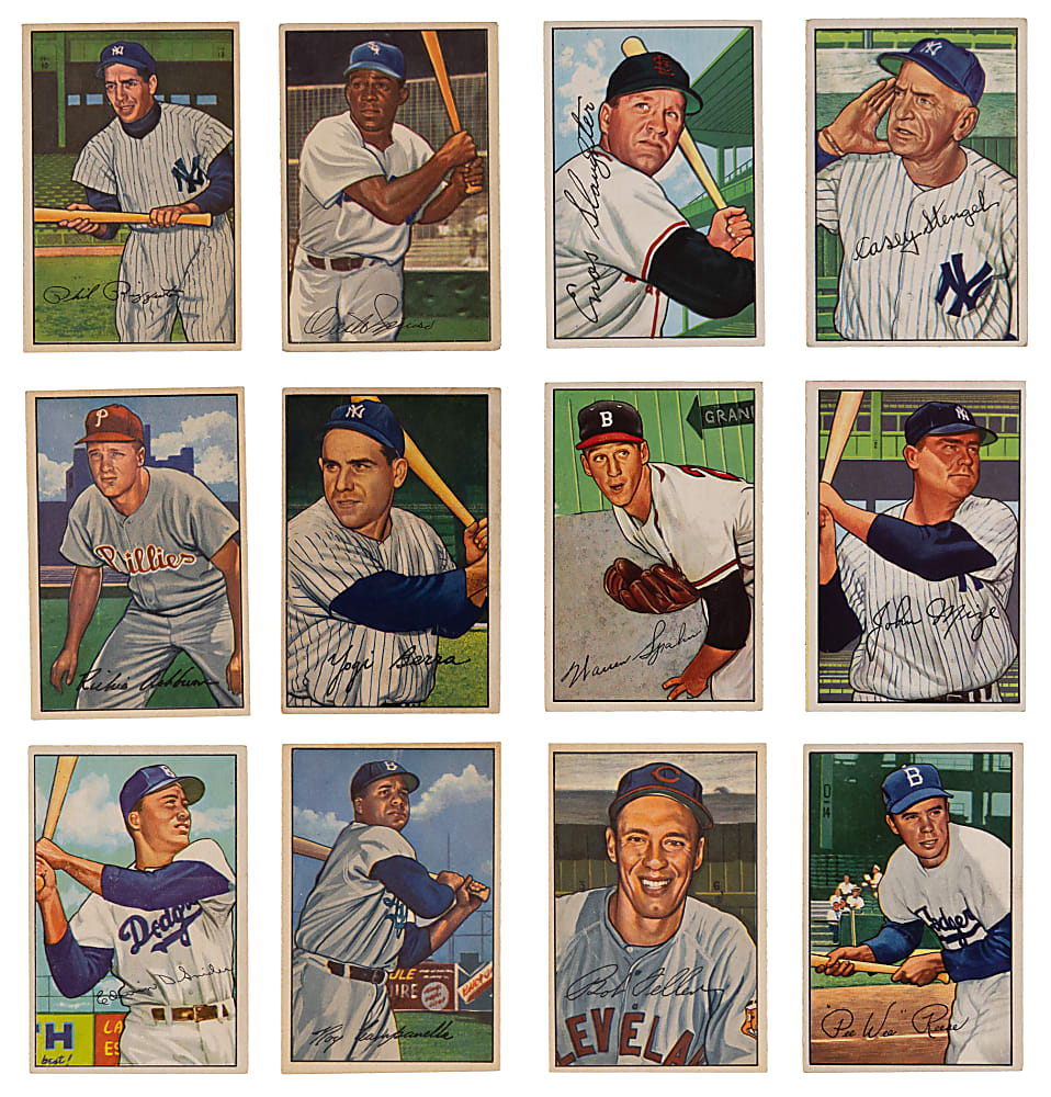 1952 Bowman Near Complete Set (222/252) with Several Hall of Famers & Stars