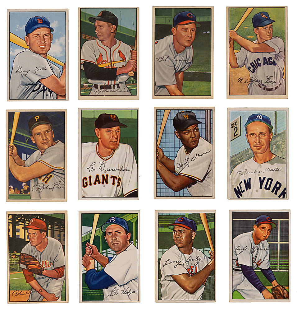 1952 Bowman Near Complete Set (222/252) with Several Hall of Famers & Stars
