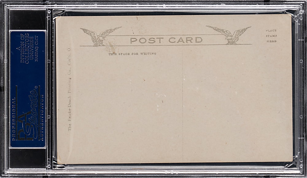 1919 Cincinnati Reds Postcards Eddie Roush PSA EX 5 - Population 3 with Only 1 Graded Higher!