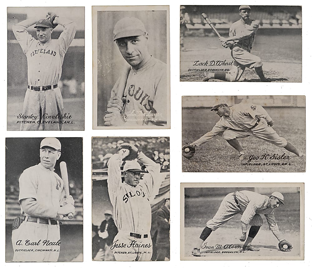 1921 Exhibits Collection (15) with (5) Hall of Famers