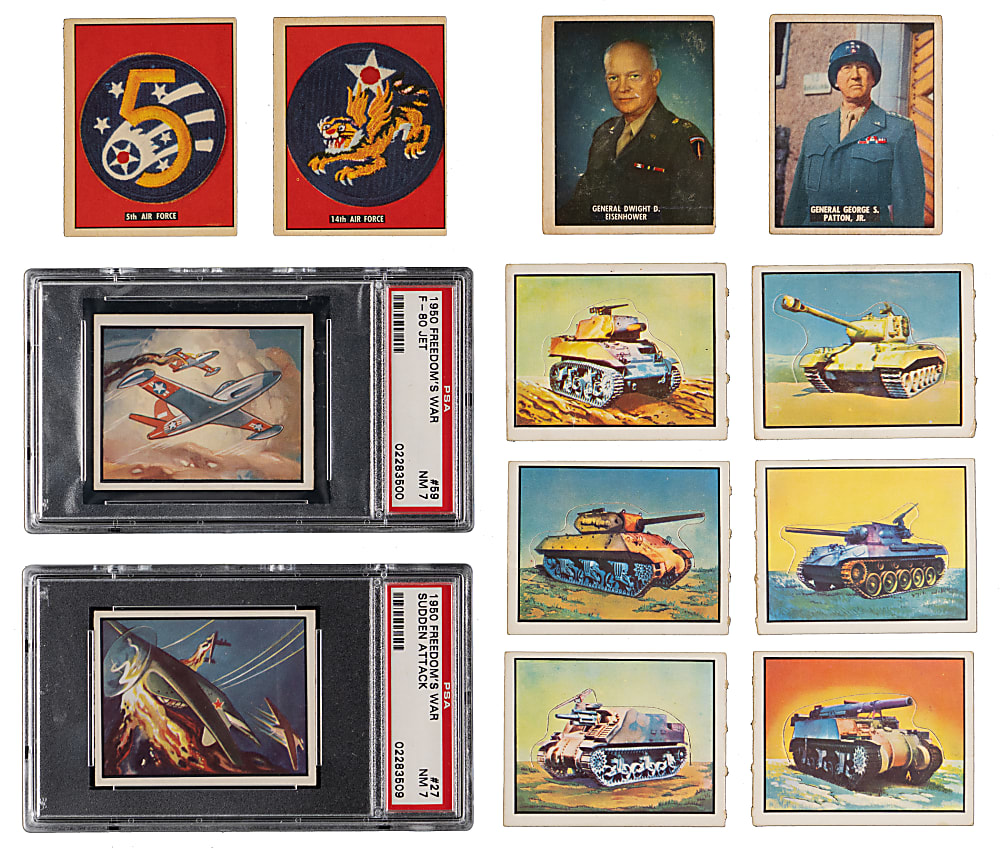 1950 Topps Freedom's War Complete Set (203) with (2) PSA NM 7 Graded