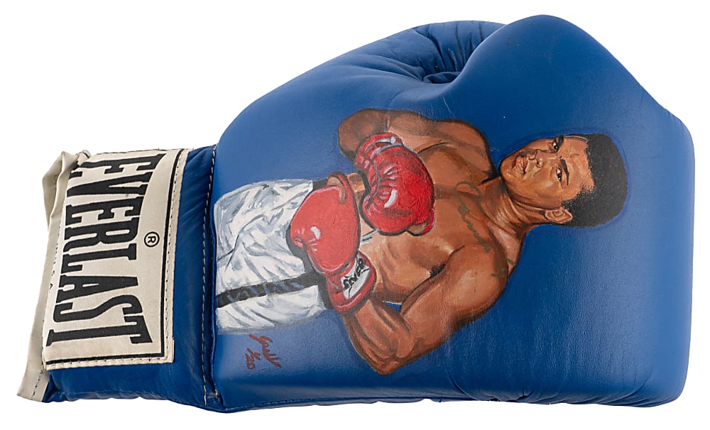 Incredible Cassius Clay Signed Hand-Painted Limited-Edition Art Glove - Full JSA LOA