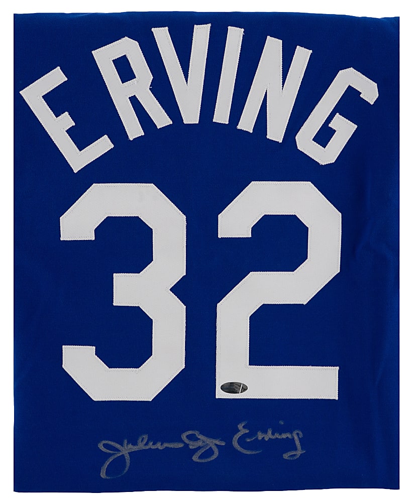 Julius "Dr. J" Erving Signed Mitchell & Ness Hardwood Classics New York Nets Jersey - Steiner COA