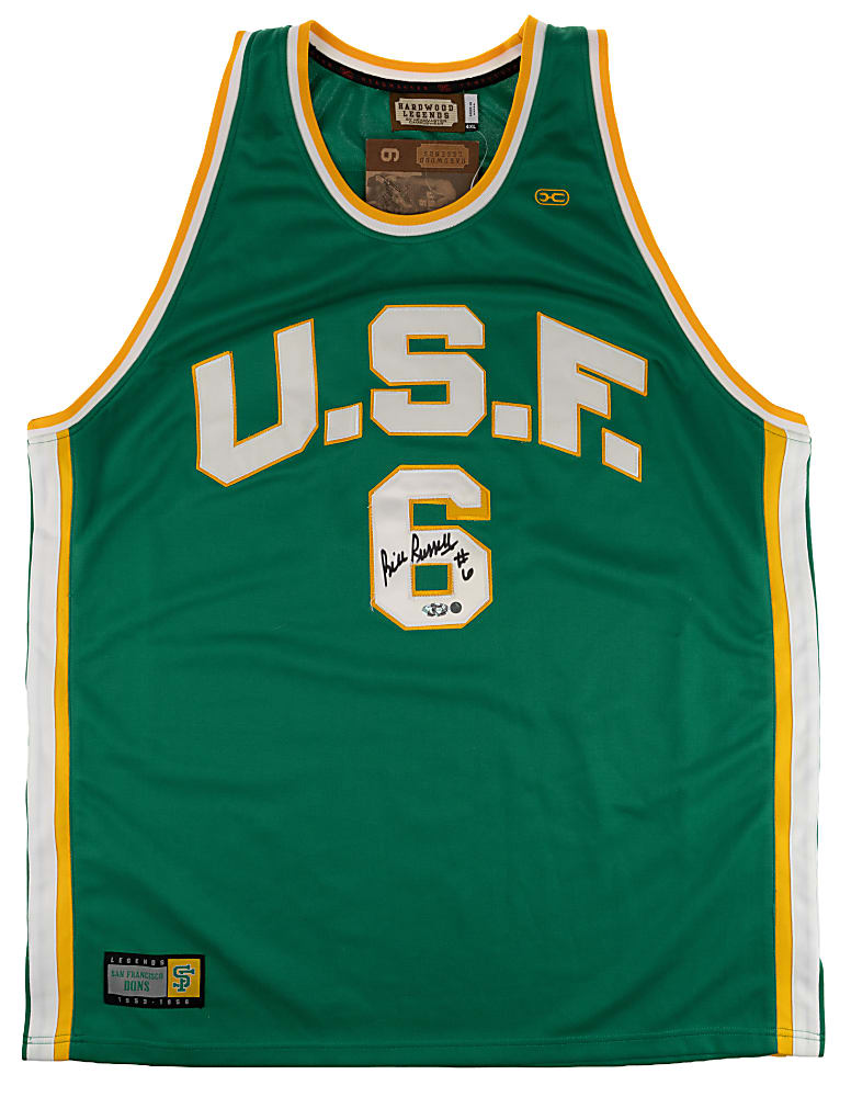 Bill Russell Signed University of San Francisco Jersey with Steiner Hologram