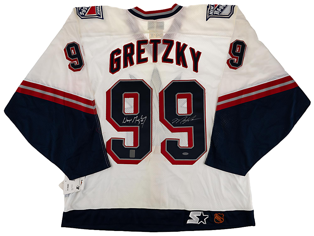 Wayne Gretzky & Mark Messier Dual-Signed New York Rangers Starter Jersey - Steiner & WGA Holograms