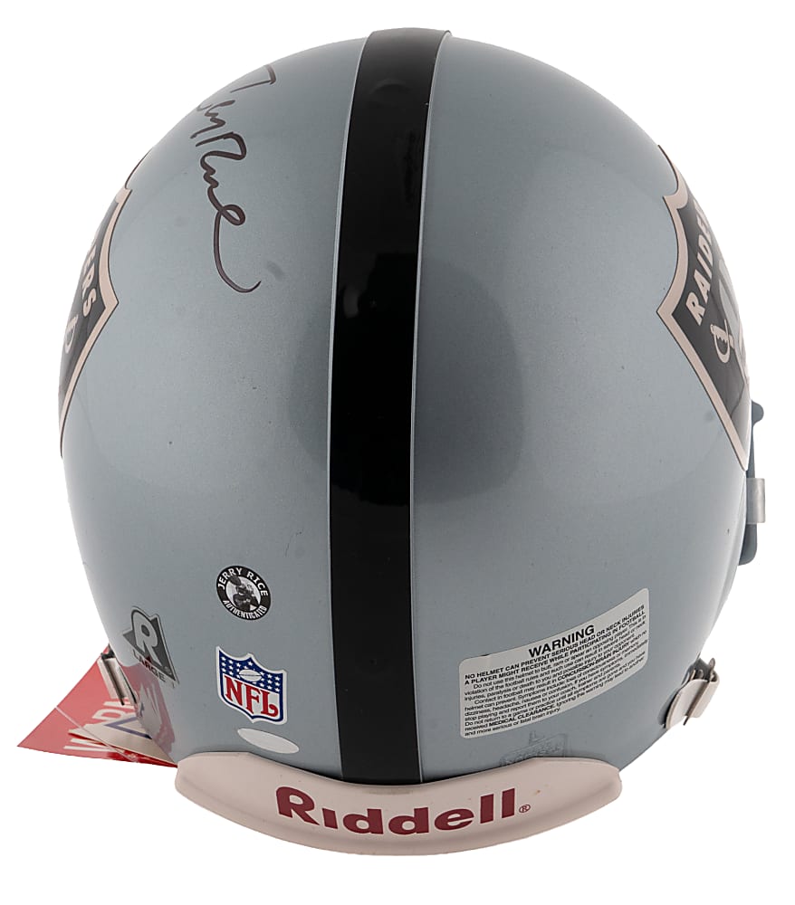 Jerry Rice Signed Oakland Raiders Full-Size Authentic Helmet With Steiner COA
